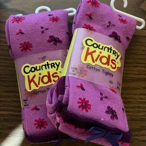 Girls Cotton Tights - 1-3yrs